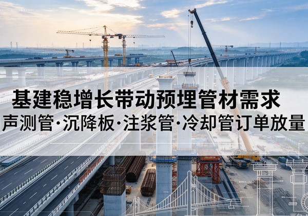 吕梁基建稳增长带动预埋监测管材需求，声测管、沉降板、注浆管订单持续放量